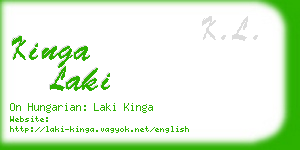 kinga laki business card